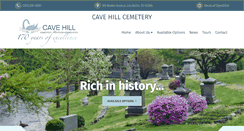 Desktop Screenshot of cavehillcemetery.com