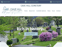 Tablet Screenshot of cavehillcemetery.com